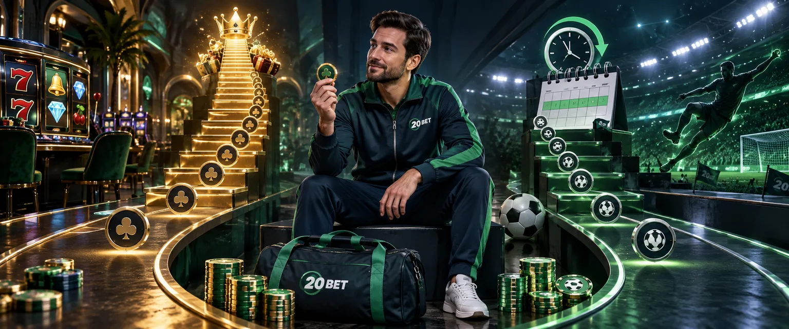 Adult man in 20Bet sportswear — The Two Loyalty Programmes Doing the Real Work