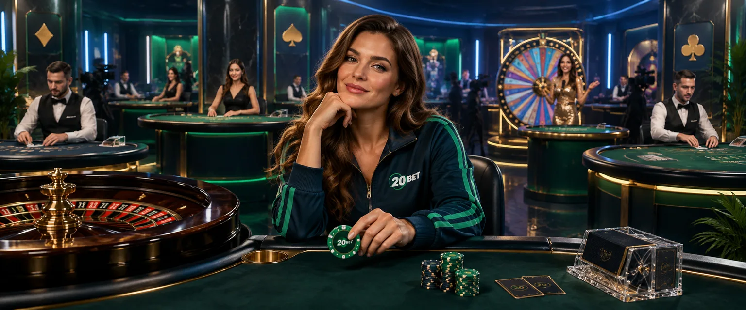 Adult woman in 20Bet sportswear — The Live Floor Is the Deep End